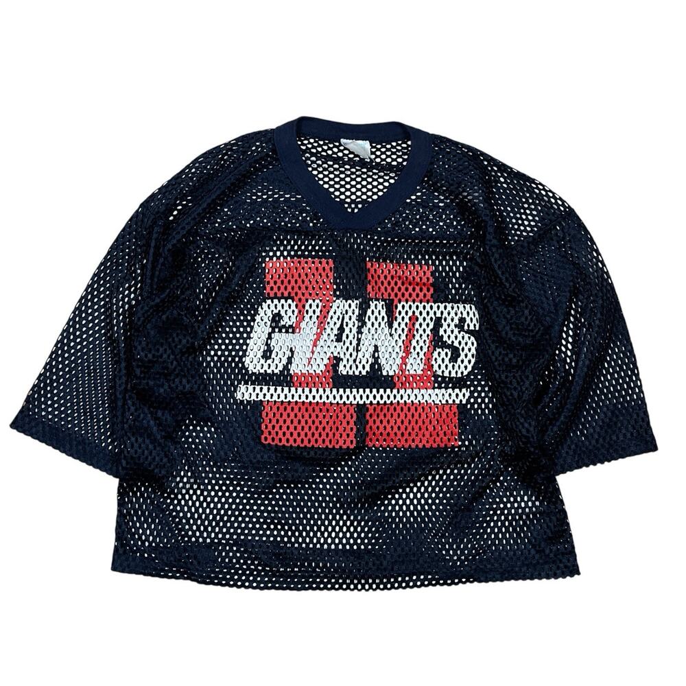 Vintage Mesh Cropped Football Jersey Giants #11 Large USA Made Garan 80s Rare